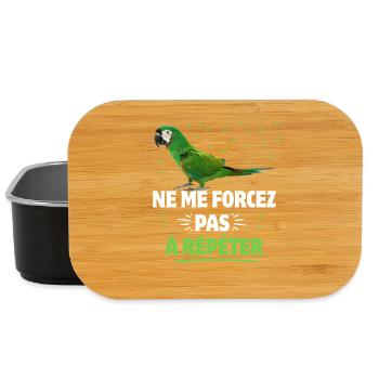 Wenn Sie sprechen, wiederholen wir weiße Papageien - Lunch Box - Schwarz - Vorne