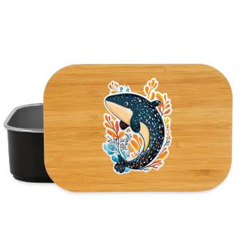 whale - Lunch Box - black - Front