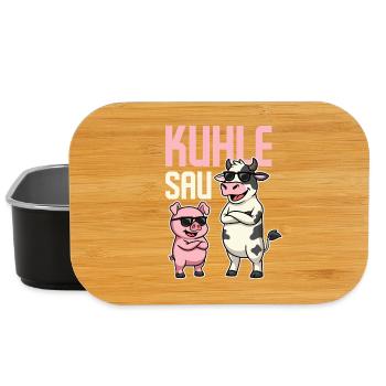 Cow Pig Sunglasses Farmer Cool Sow - Lunch Box - black - Front