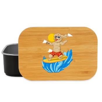 Beach Surfer Golden Doodle mit Sonnenbrille - Lunch Box - Schwarz - Vorne