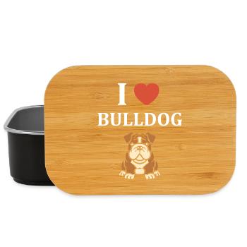 Expressive Bulldog Portrait - Lunch Box - black - Front