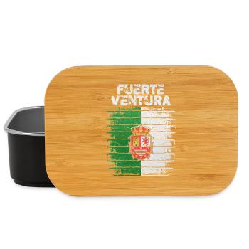Fuerteventura Coat of Arms Flag Design - Lunch Box - black - Front