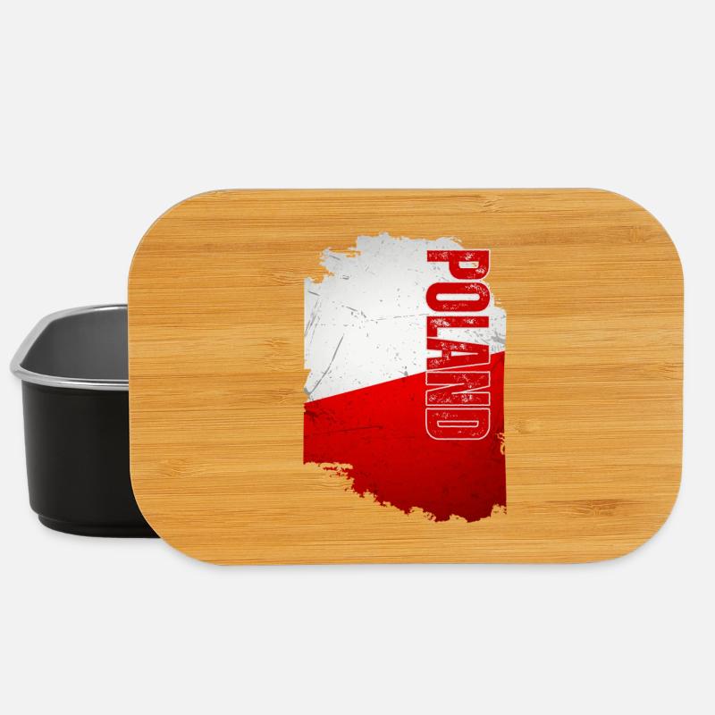 Drapeau polonais, grunge vintage - Boîte à goûter - noir