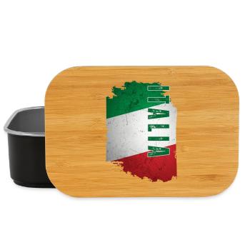 Drapeau italien, grunge vintage - Boîte à goûter - noir - Devant