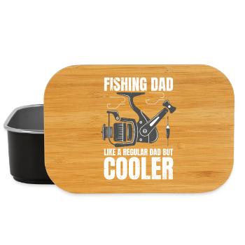 Fishing Dad Retro Vintage Father's day - Lunch Box - Schwarz - Vorne