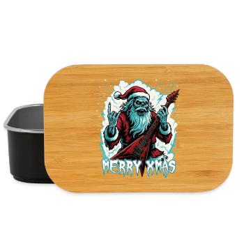 Santa Doom mit E-Gitarre - Lunch Box - Schwarz - Vorne