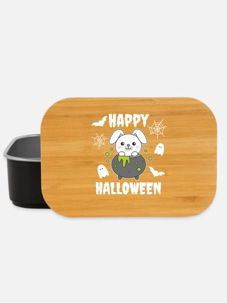 Hase Happy Halloween Hexenkessel Fledermaus - Lunch Box - Schwarz