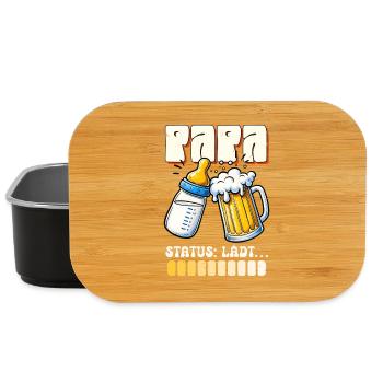 Expectant father DAD STATUS LOADING Funny - Lunch Box - black - Front
