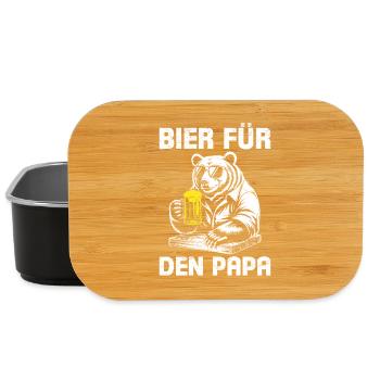 Buveurs de bière BIÈRE POUR PAPA Pères drôles - Boîte à goûter - noir - Devant