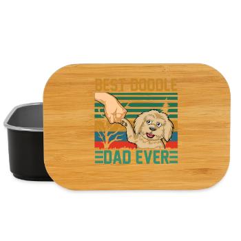 Best Doodle Dad Ever Funny Dog Lover Design - Lunch Box - black - Front