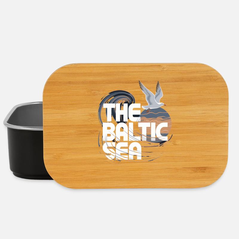  The Baltic Sea Ostsee Möwe Wellen Küste Maritim - Lunch Box - Schwarz