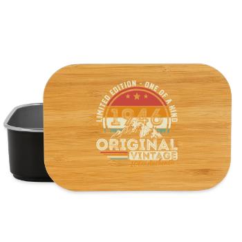 80 Jahre 1946 Vintage Retro Jubiläum - Lunch Box - Schwarz - Vorne