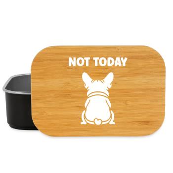 Rebel Dog Design with Bulldog Message - Lunch Box - black - Front