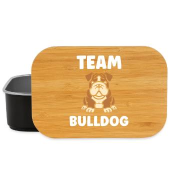 Design Dog Bulldog Team Fun - Lunch Box - black - Front