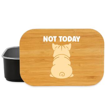 Canine Degarement No Today bulldog - Lunch Box - black - Front