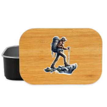 Alpinisme Randonnée - Boîte à goûter - noir - Devant