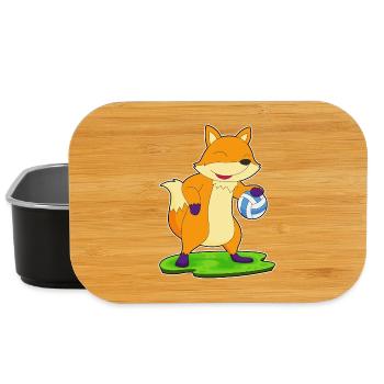 Fuchs Volleyballspieler Volleyball - Lunch Box - Schwarz - Vorne