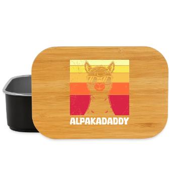 Werdender Vater ALPAKAPAPA Retro Lustiges - Lunch Box - Schwarz - Vorne