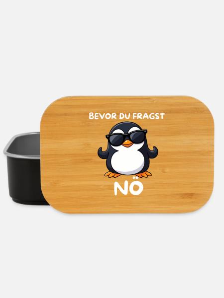 Pinguin mit Sonnenbrille NÖ - Lunch Box - Schwarz