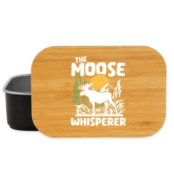 Moose Nature Silhouette Design - Lunch Box - black - Front