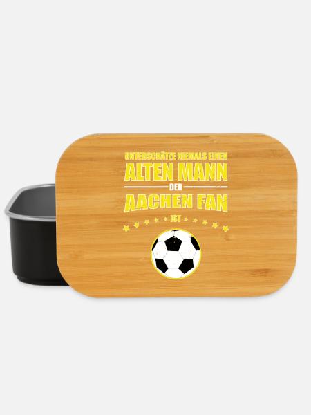 Alter Mann - Aachen Fußball Fan | Retro Vintage - Lunch Box - Schwarz