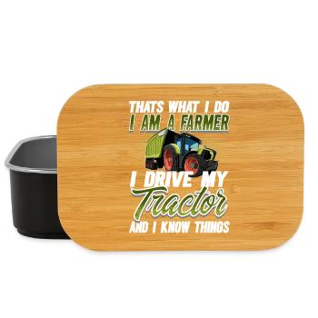 Traktor Landwirt - Lunch Box - Schwarz - Vorne