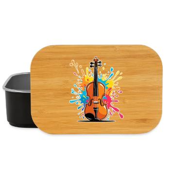 Vibrantes Violinenkunst Design - Lunch Box - Schwarz - Vorne