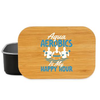 Aqua-Aerobic ist mein Happy Hour Wasser-Workout-Spaß - Lunch Box - Schwarz - Vorne
