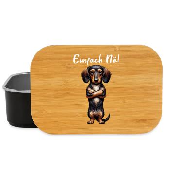Just Nope Dachshund Dachshund Wire-haired Dachshund - Lunch Box - black - Front