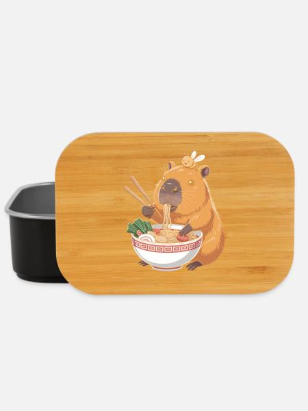 Capybara Ramen Kawaii Mit Biene - Lunch Box - Schwarz
