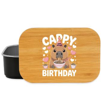  Wasserschwein Ramen Capy Birthday Cappy Birthday - Lunch Box - Schwarz - Vorne