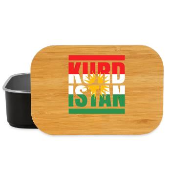 Drapeau du Kurdistan avec motif soleil - Boîte à goûter - noir - Devant