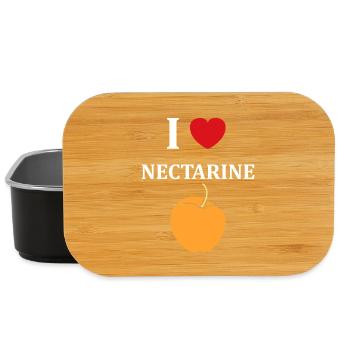 Originales Kirschdesign und Nektarinentext - Lunch Box - Schwarz - Vorne