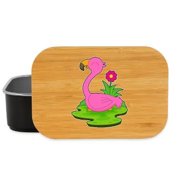 Flamingo flower - Lunch Box - black - Front