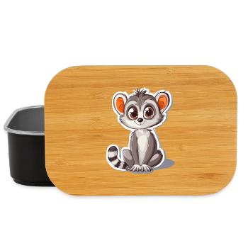 lemur - Lunch Box - black - Front