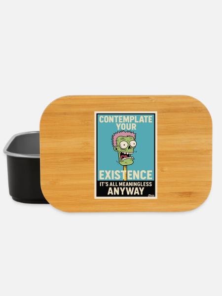 Contemplative Zombie Humour Poster - Lunch Box - black