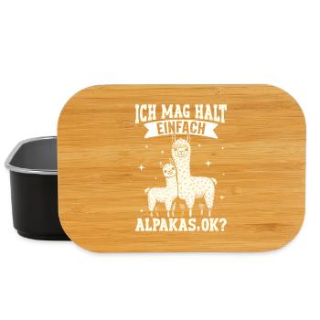 Alpaka Fan ICH MAG HALT EINFACH ALPAKAS Lustig - Lunch Box - Schwarz - Vorne