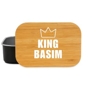 T-shirt Basim King Crown pour homme, pour la fête des pères - Boîte à goûter - noir - Devant