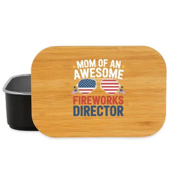 Mom Of An Awesome Fireworks Director 4th Of July - Lunch Box - Schwarz - Vorne