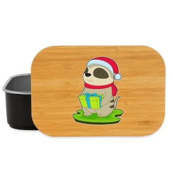 Meerkat Christmas Christmas Hat - Lunch Box - black - Front
