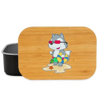 Wolf Strand Swim Ring Summer - Lunch Box - black - Front