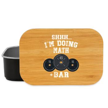 Chut, je fais des exercices de musculation avec des barres de poids mathématiques - Boîte à goûter - noir - Devant