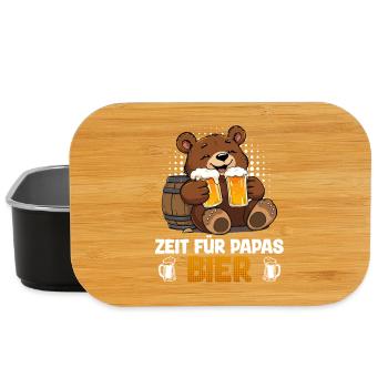 Father-to-be TIME FOR DAD'S BEER Funny - Lunch Box - black - Front
