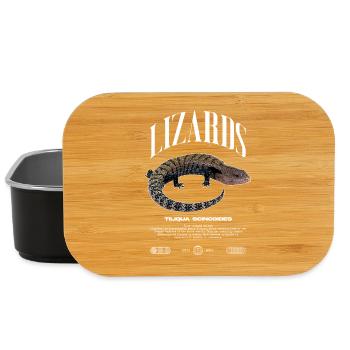 Langue Bleue Scinque Reptile Keeper Streetwear - Boîte à goûter - noir - Devant