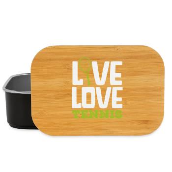 Conception de joueur de tennis Live Love - Boîte à goûter - noir - Devant