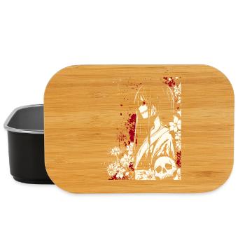 Horreur manga fille en kimono aux yeux rouges - Boîte à goûter - noir - Devant