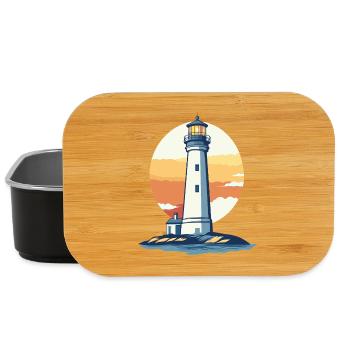 Leuchtturm im Sonnenuntergang - Lunch Box - Schwarz - Vorne