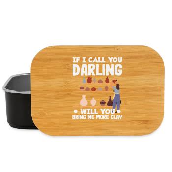 Darling, more clay for your pottery - Lunch Box - black - Front