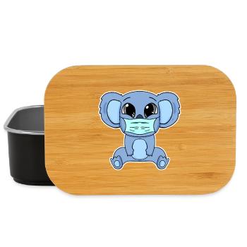 Koala mit Maske - Tier Medizin Tierarzt - Lunch Box - Schwarz - Vorne