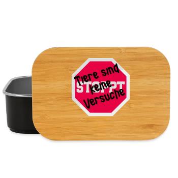Animal testing ANIMALS ARE NOT FUNNY EXPERIMENTS - Lunch Box - black - Front